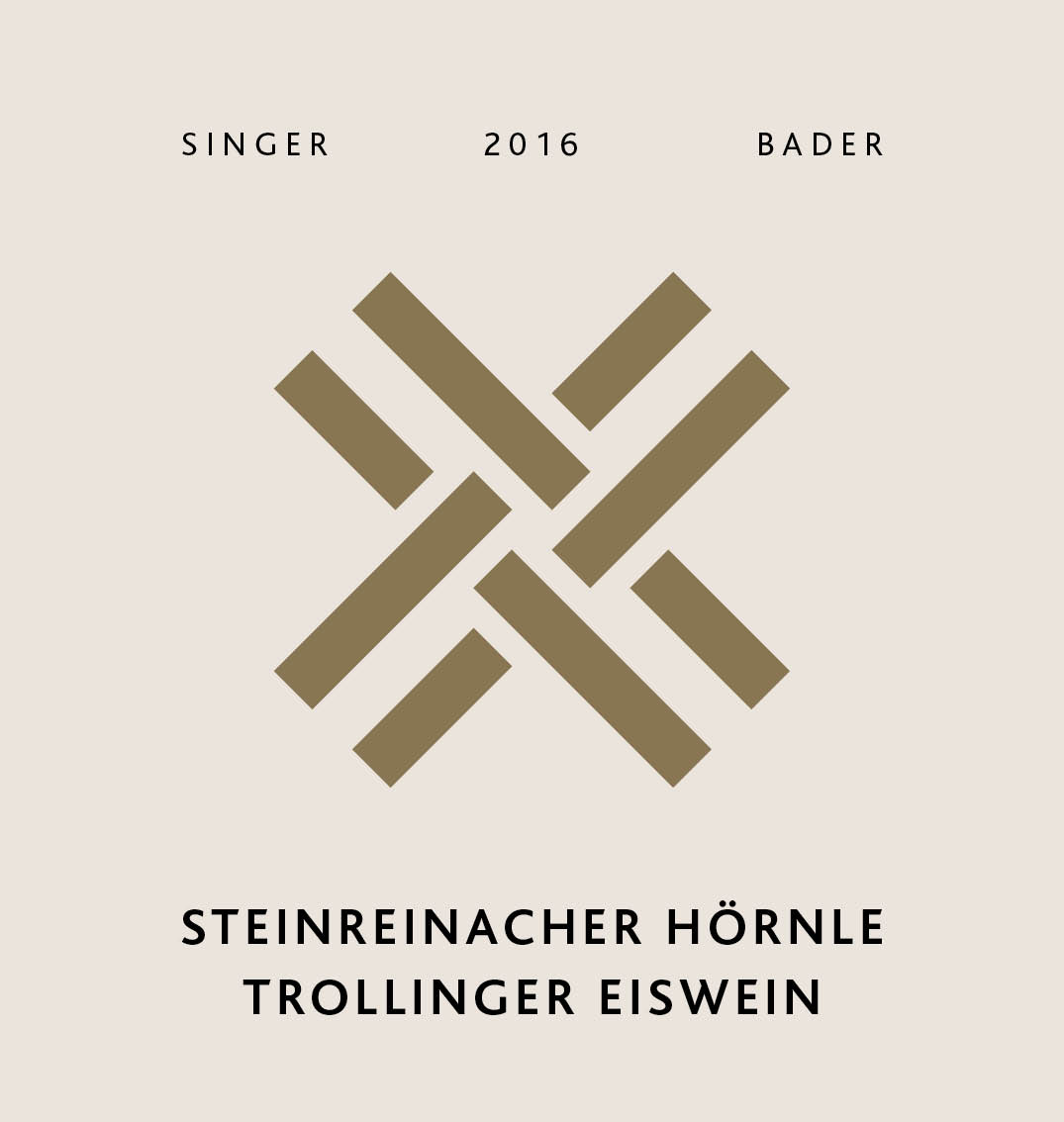 Produktfoto - Steinreinacher Hörnle Trollinger Eiswein edelsüß 2016 aus der Linie Lagenwein von Singer x Bader aus Korb, Stetten