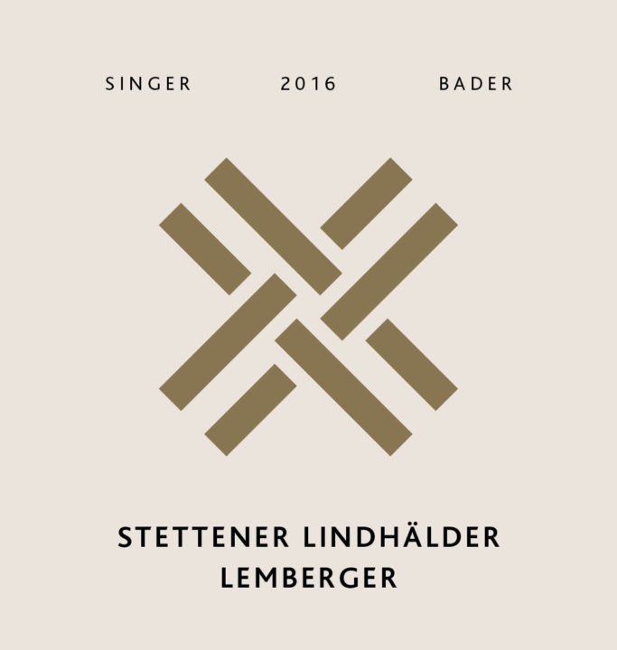 Produktfoto - Stettener Lindhälder Lemberger trocken 2016 aus der Linie Lagenwein von Singer x Bader aus Korb, Stetten