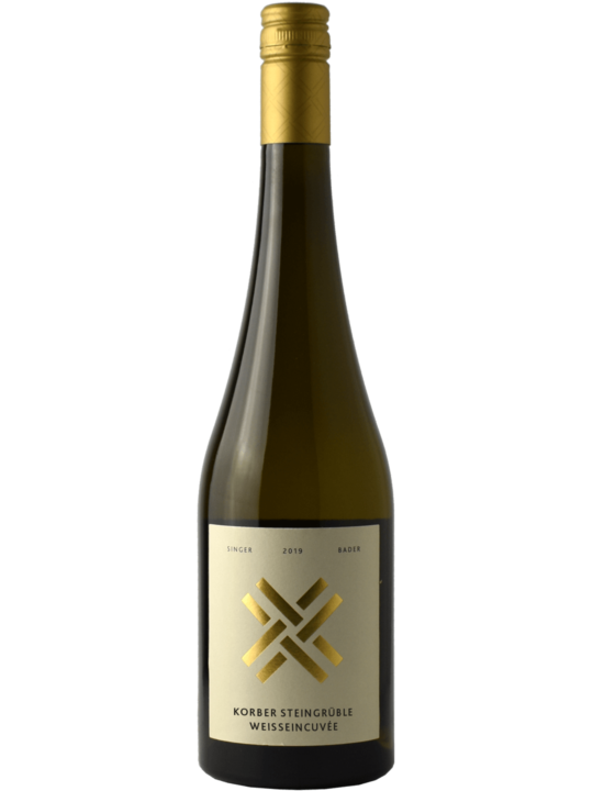 Produktfoto - Korber Steingrüble Weißweincuvée trocken im Holzfass gereift 2018 aus der Linie Lagenwein von Singer x Bader aus Korb, Stetten